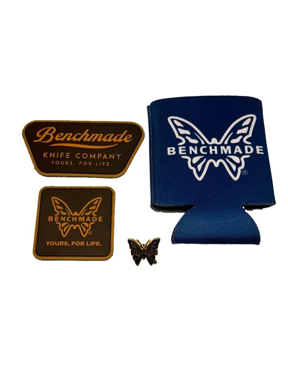 Benchmade Lot of 4 Patches Coozie Bali-Song Butterfly Pin Shot Show 2026